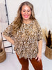 Leopard Print Top with Dolman Sleeves - Whiskey Skies - DEAR SCARLETT