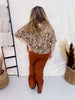 Leopard Print Top with Dolman Sleeves - Whiskey Skies - DEAR SCARLETT