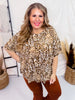 Leopard Print Top with Dolman Sleeves - Whiskey Skies - DEAR SCARLETT