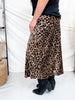 Leopard Print Velvet Midi Skirt - Whiskey Skies - SHE + SKY