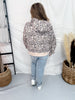 Leopard Print Zip Up Hoodie - Whiskey Skies - POLAGRAM + BAEVELY