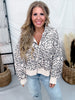 Leopard Print Zip Up Hoodie - Whiskey Skies - POLAGRAM + BAEVELY