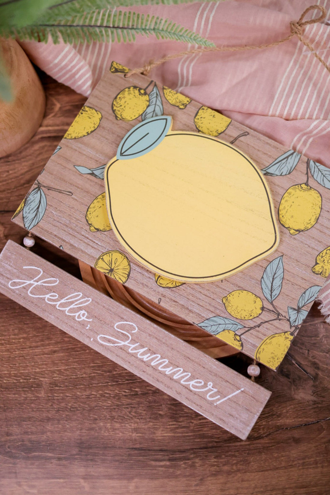 "Let Freedom Ring & Hello Summer Reversible Wooden Sign - Whiskey Skies - ADAMS & CO