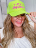 Let's Day Drink Neon Trucker Hat - Whiskey Skies - Southern Bliss Company