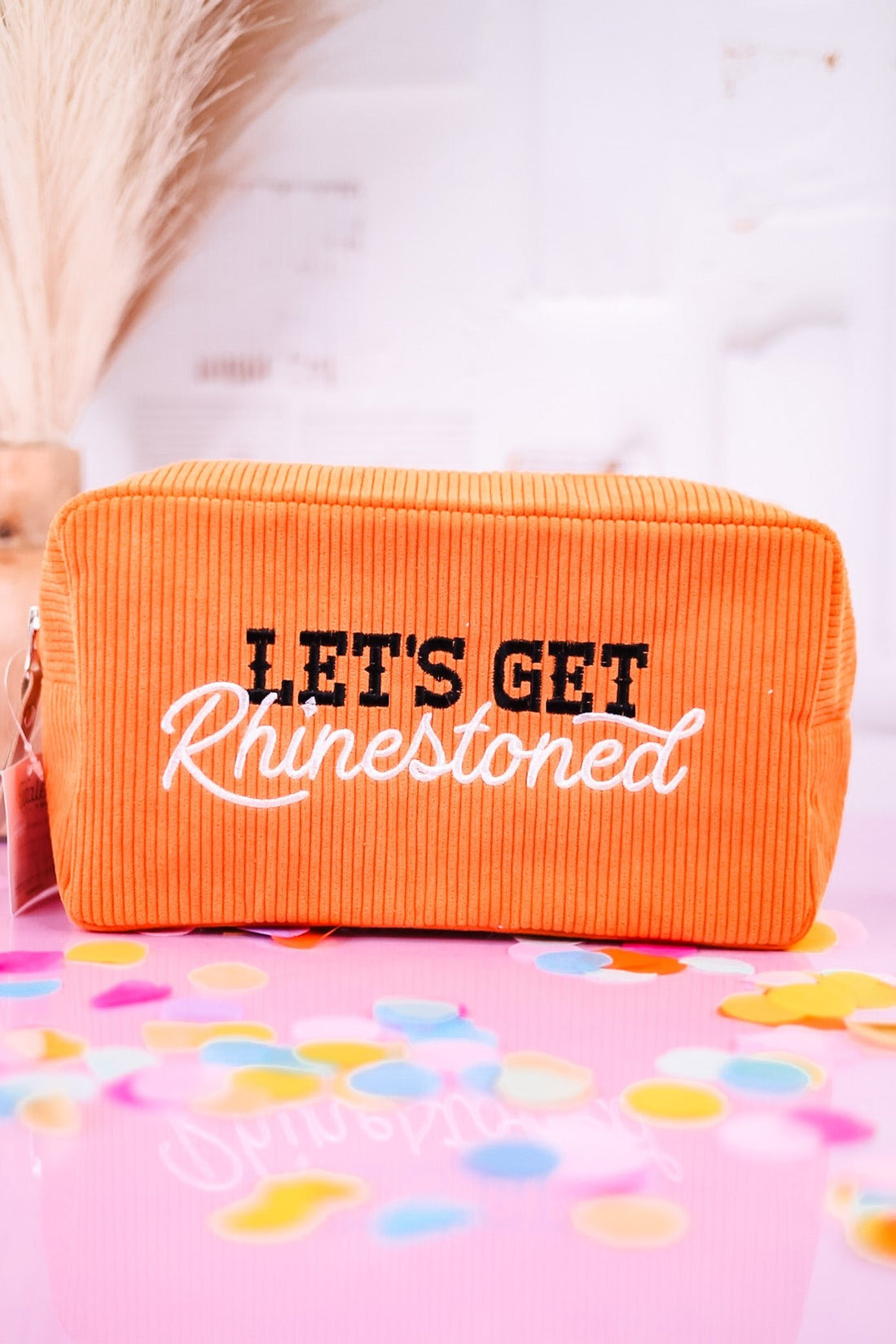 Let's Get Rhinestoned Cosmetic Bag - Whiskey Skies - TOTALEE GIFT