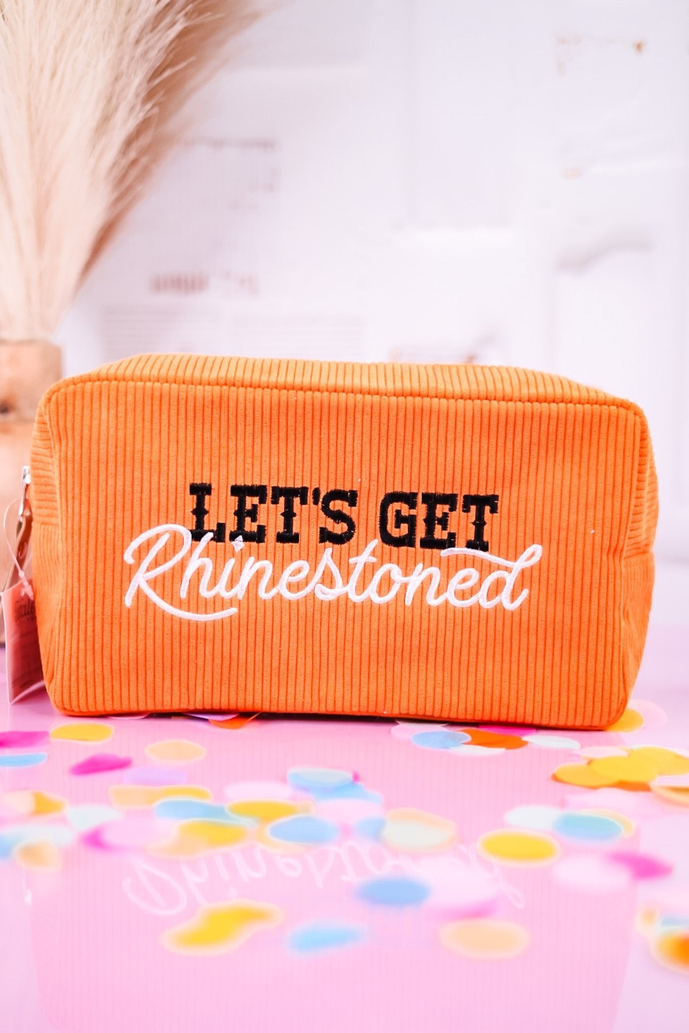 Let's Get Rhinestoned Cosmetic Bag - Whiskey Skies - TOTALEE GIFT