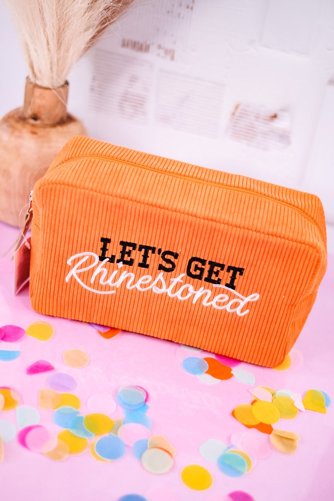 Let's Get Rhinestoned Cosmetic Bag - Whiskey Skies - TOTALEE GIFT