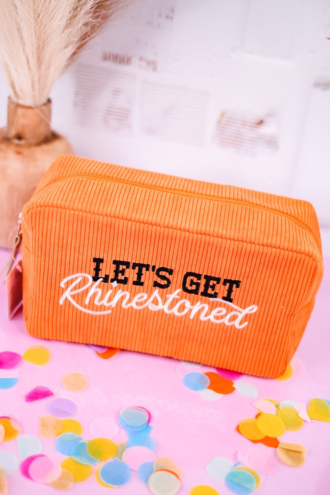 Let's Get Rhinestoned Cosmetic Bag - Whiskey Skies - TOTALEE GIFT
