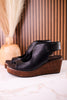 Let's Talk About It Black Wedges - Whiskey Skies - CORKYS FOOTWEAR