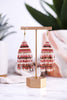 Lexie Horizontal Stripe Beaded Fringe Earrings Light Pink - Whiskey Skies - INK+ALLOY