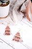 Lexie Horizontal Stripe Beaded Fringe Earrings Light Pink - Whiskey Skies - INK+ALLOY