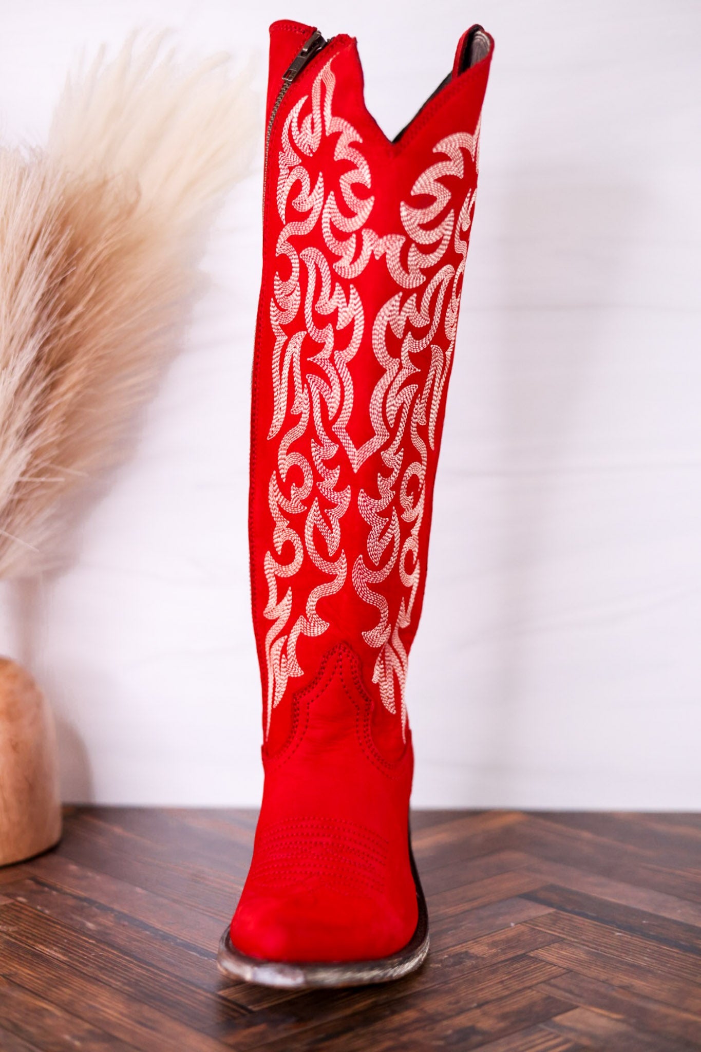 Liberty Black Aretha Red Wide Calf Boots - Whiskey Skies - LIBERTY BLACK