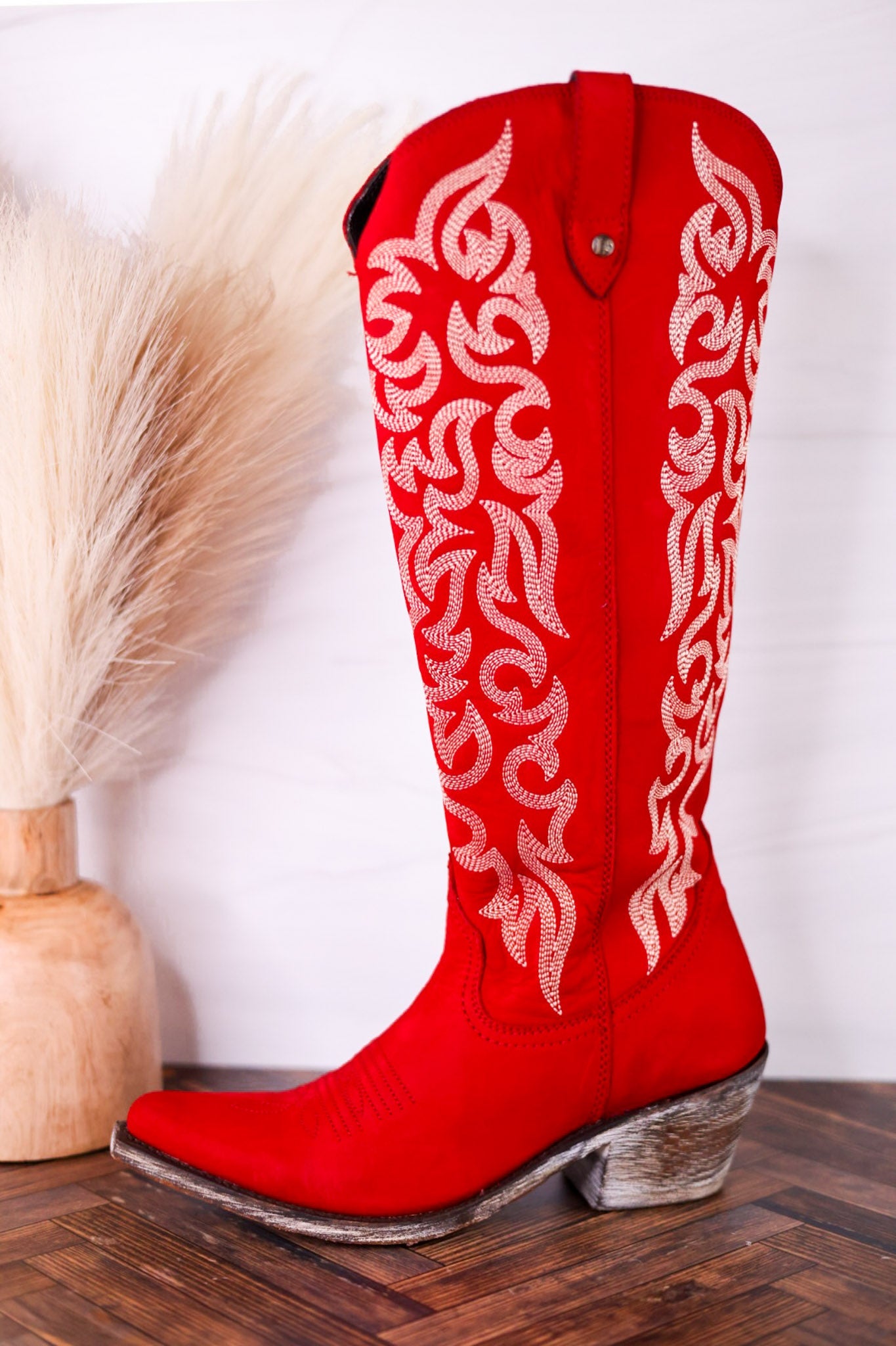 Liberty Black Aretha Red Wide Calf Boots - Whiskey Skies - LIBERTY BLACK