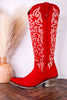 Liberty Black Aretha Red Wide Calf Boots - Whiskey Skies - LIBERTY BLACK