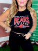 Licensed Chicago Bears Black Ribbed Midi Tank Top - Whiskey Skies - GAMEDAY COUTURE