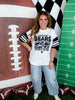 Licensed Chicago Bears Crowd Pleaser Short Sleeve Raglan Tee - Whiskey Skies - GAMEDAY COUTURE