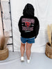 Licensed Chicago Bears Rhinestone Striped Zip Up Hoodie - Whiskey Skies - GAMEDAY COUTURE
