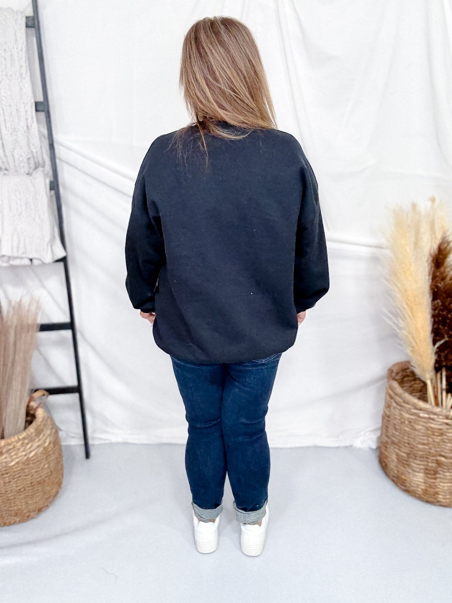 Licensed How The Grinch Stole Christmas Black Graphic Sweatshirt - Whiskey Skies - JUNK FOOD CLOTHING