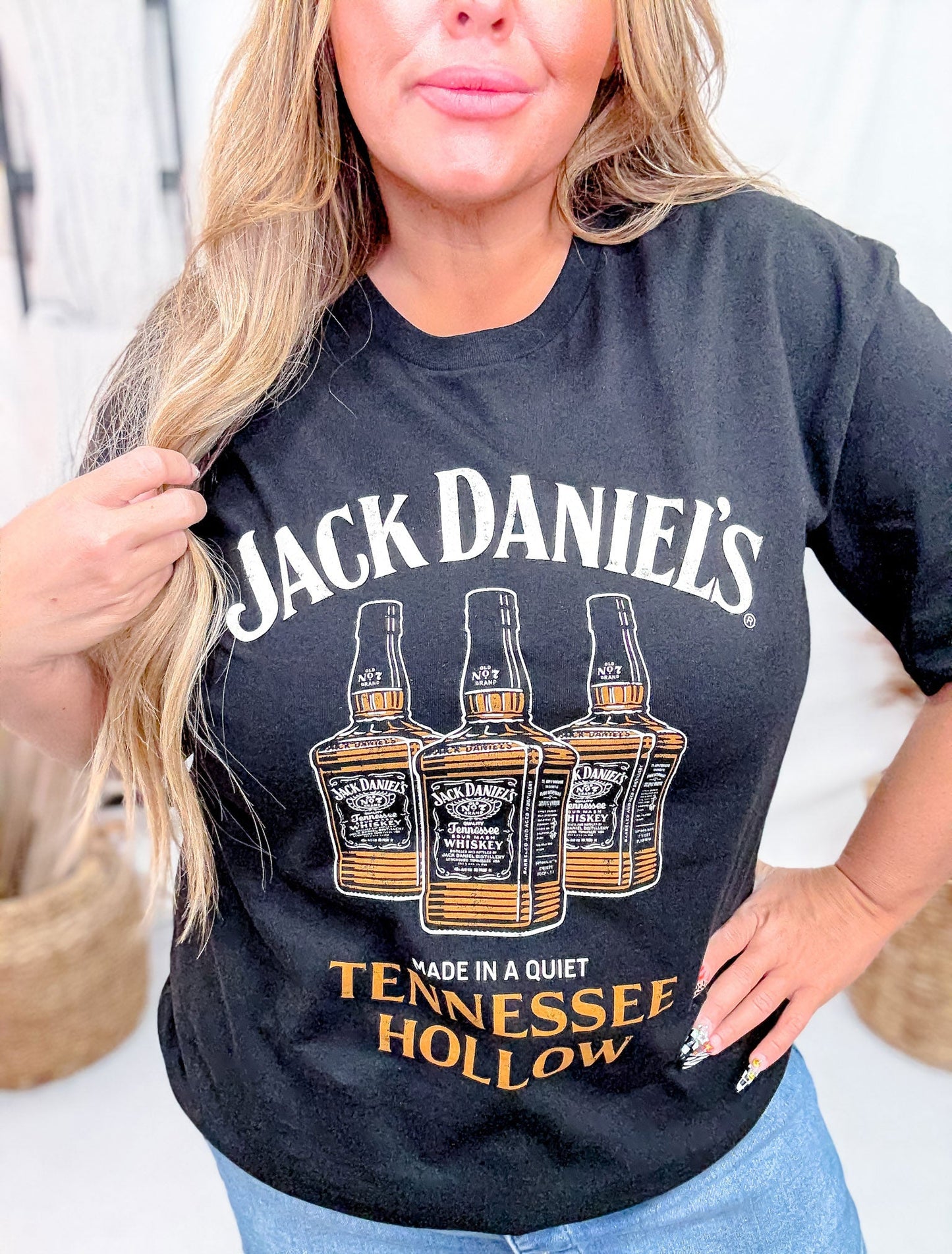 Licensed Jack Daniels Graphic T-Shirt - Whiskey Skies - AMERICAN NEEDLE