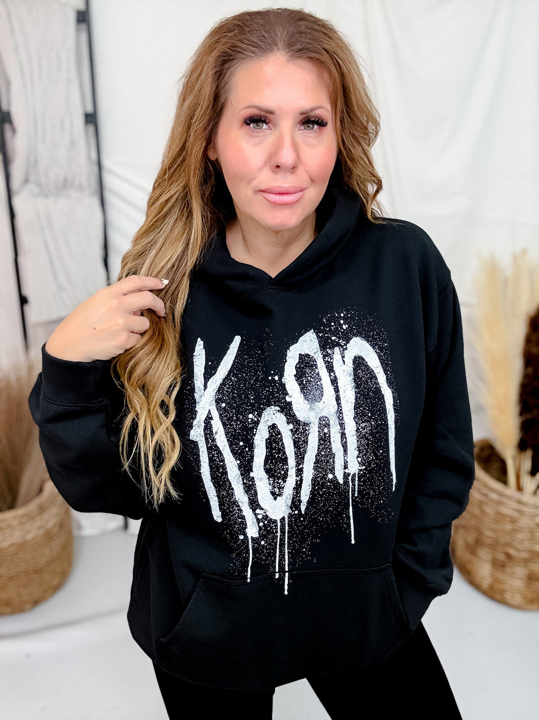 Licensed Korn Unisex "Still A Freak" Long Sleeve Graphic Band Hoodie - Whiskey Skies - ROCK OFF