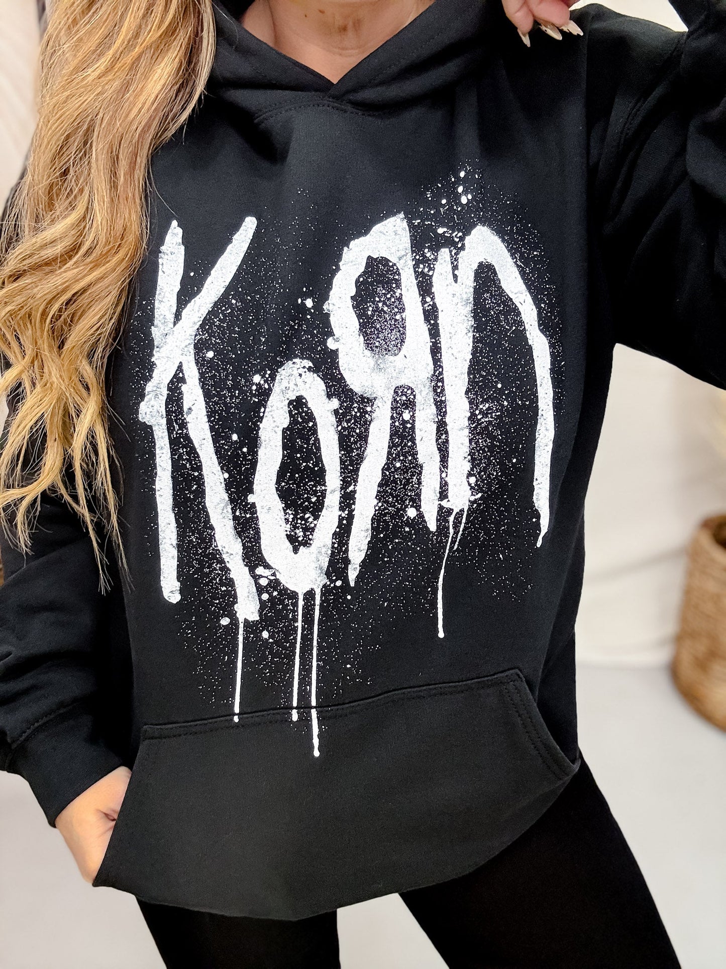 Licensed Korn Unisex "Still A Freak" Long Sleeve Graphic Band Hoodie - Whiskey Skies - ROCK OFF