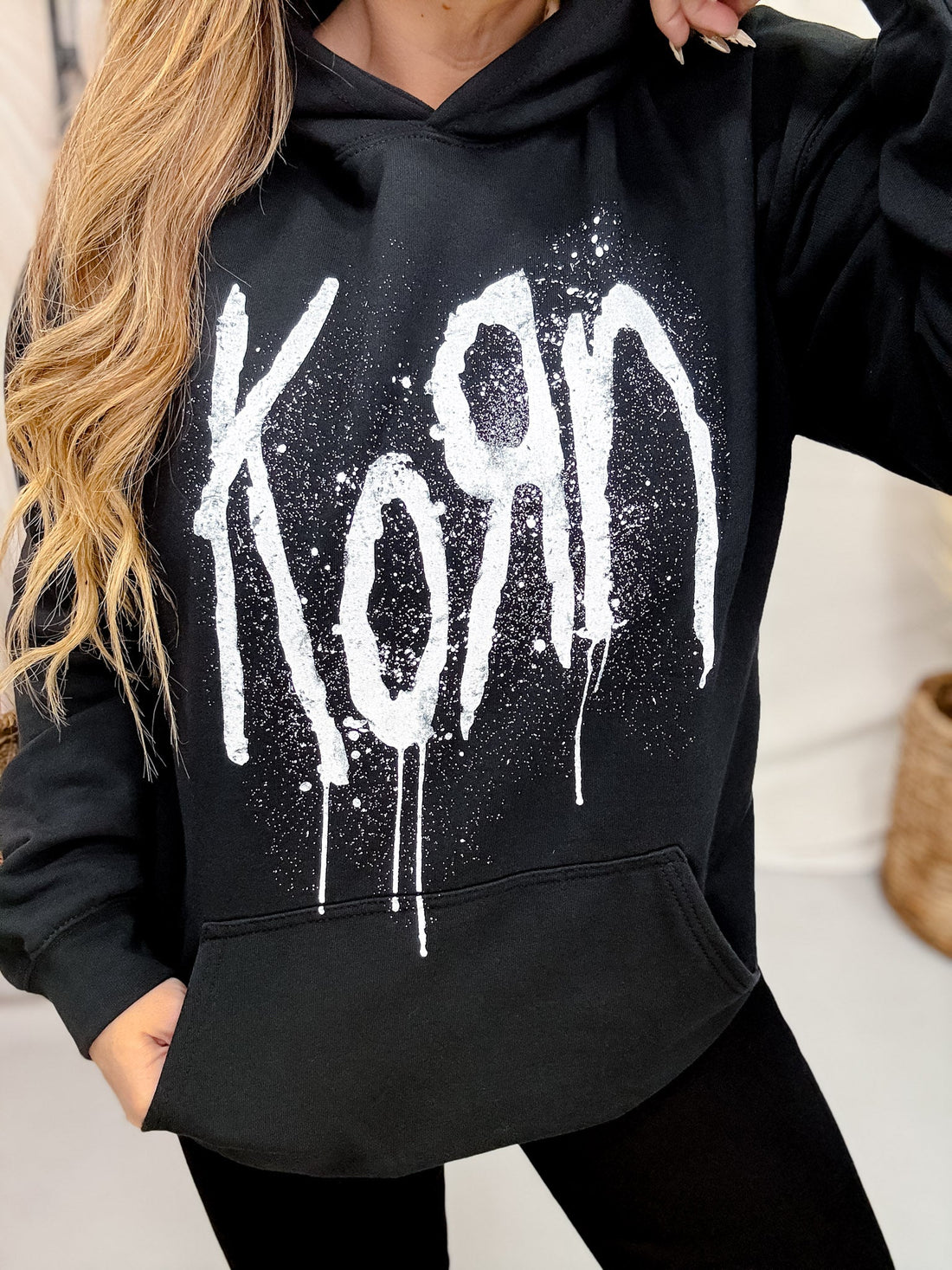 Licensed Korn Unisex "Still A Freak" Long Sleeve Graphic Band Hoodie - Whiskey Skies - ROCK OFF
