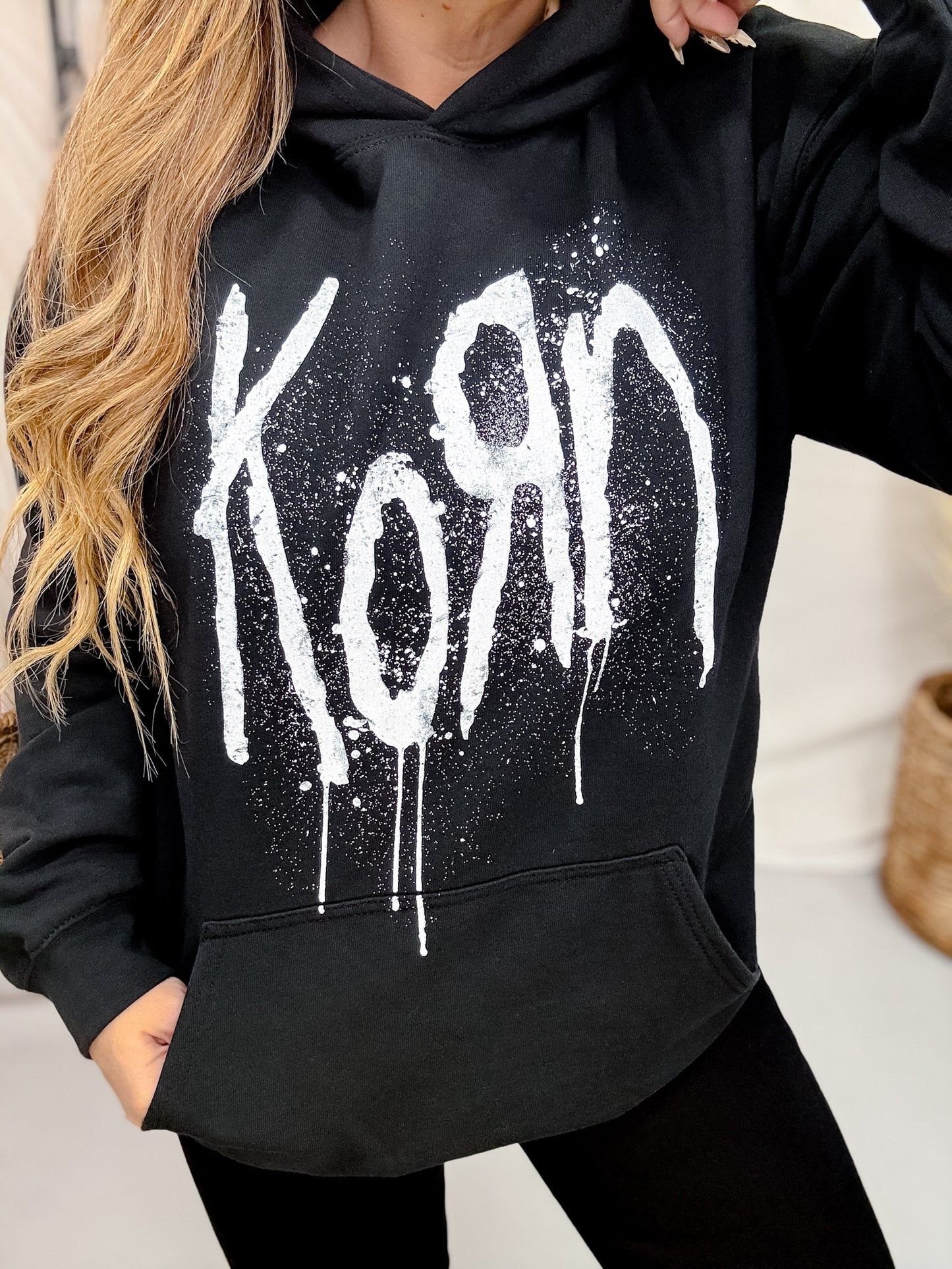 Licensed Korn Unisex "Still A Freak" Long Sleeve Graphic Band Hoodie - Whiskey Skies - ROCK OFF