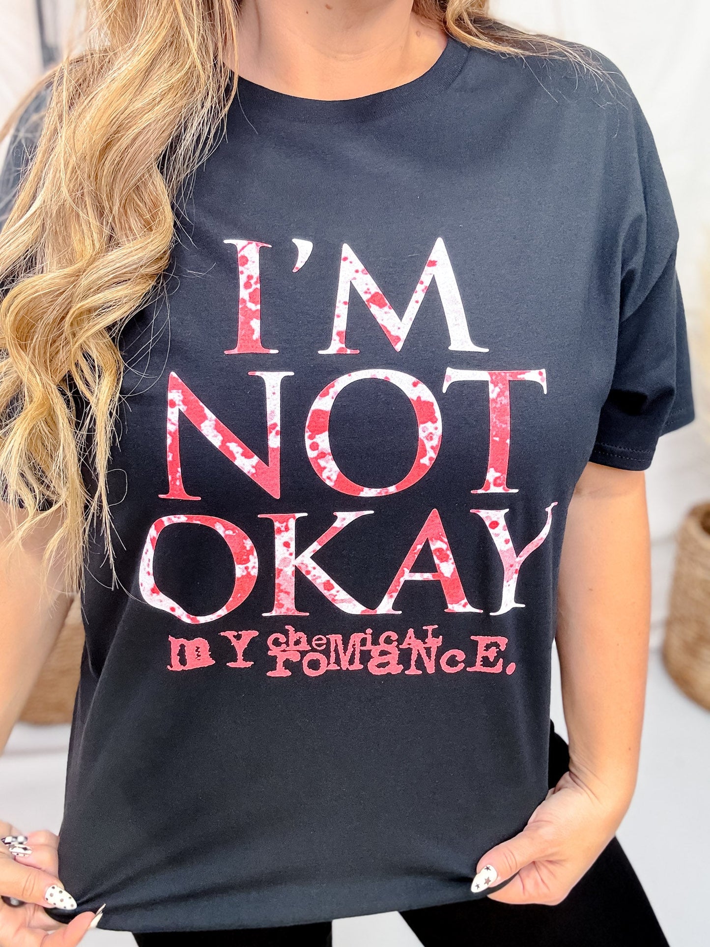 Licensed My Chemical Romance "I'm Not Ok" Graphic T-Shirt - Whiskey Skies - ROCK OFF
