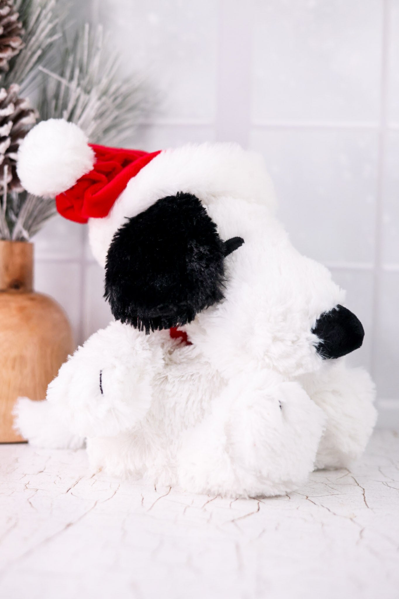 Licensed Snoopy W/ Santa Hat Warmie - Whiskey Skies - WARMIES