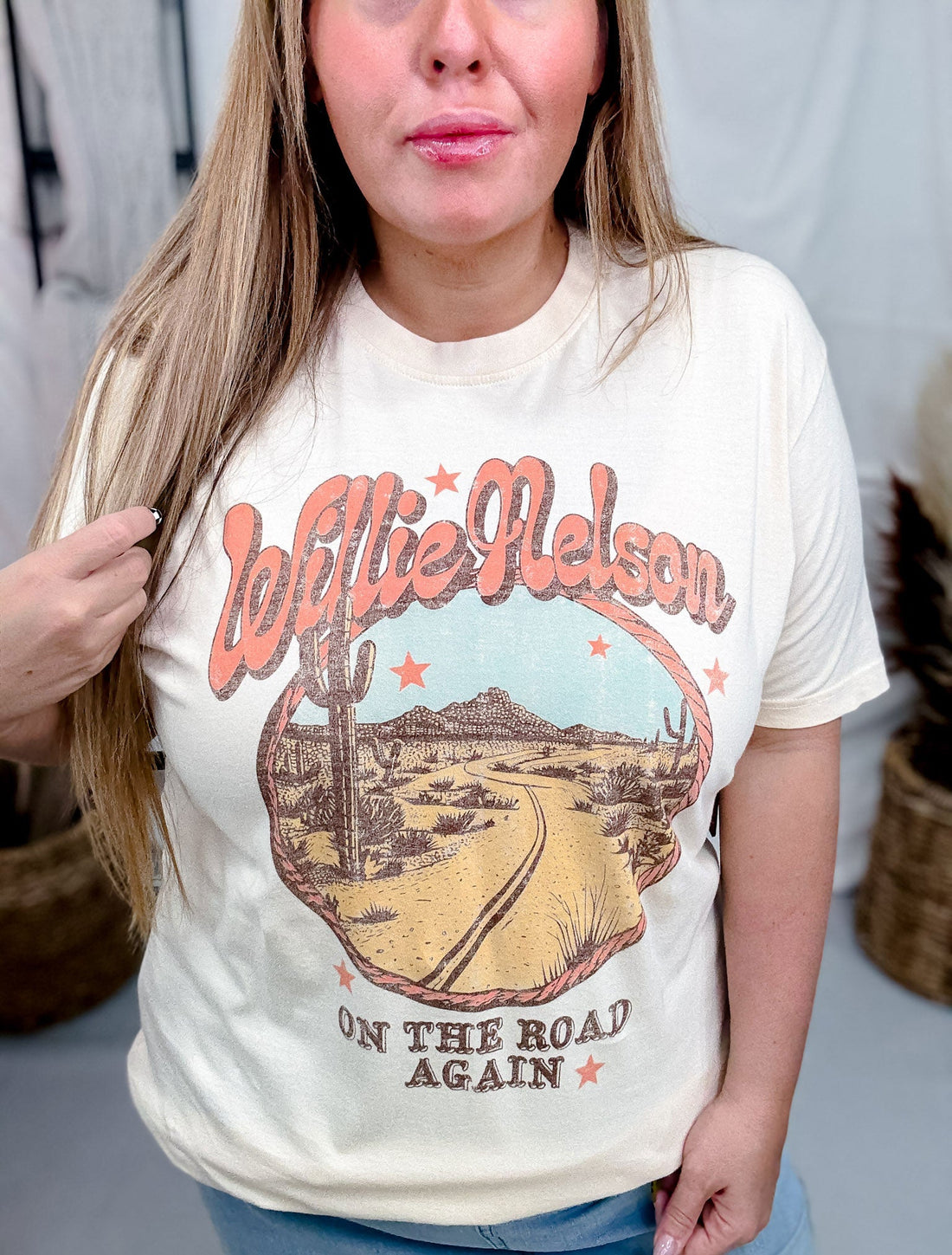 Licensed Willie Nelson Graphic Tee - Whiskey Skies - AMERICAN NEEDLE