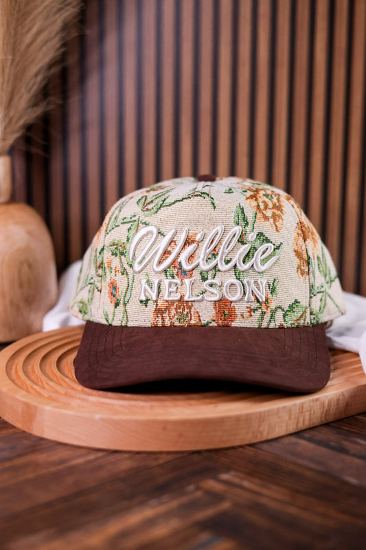 Licensed Willie Nelson Jaquard Pattern Snap Back Hat - Whiskey Skies - AMERICAN NEEDLE