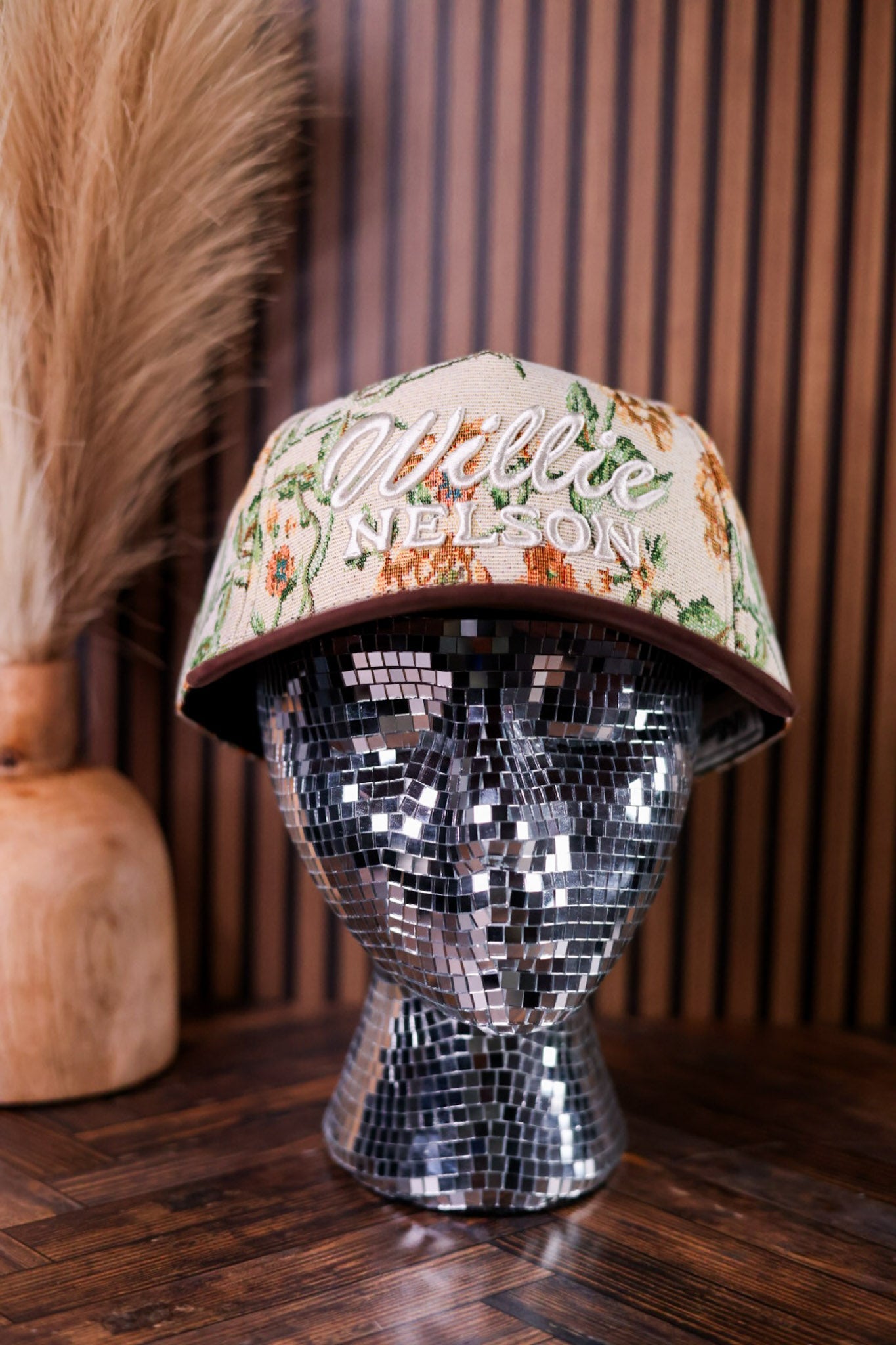 Licensed Willie Nelson Jaquard Pattern Snap Back Hat - Whiskey Skies - AMERICAN NEEDLE