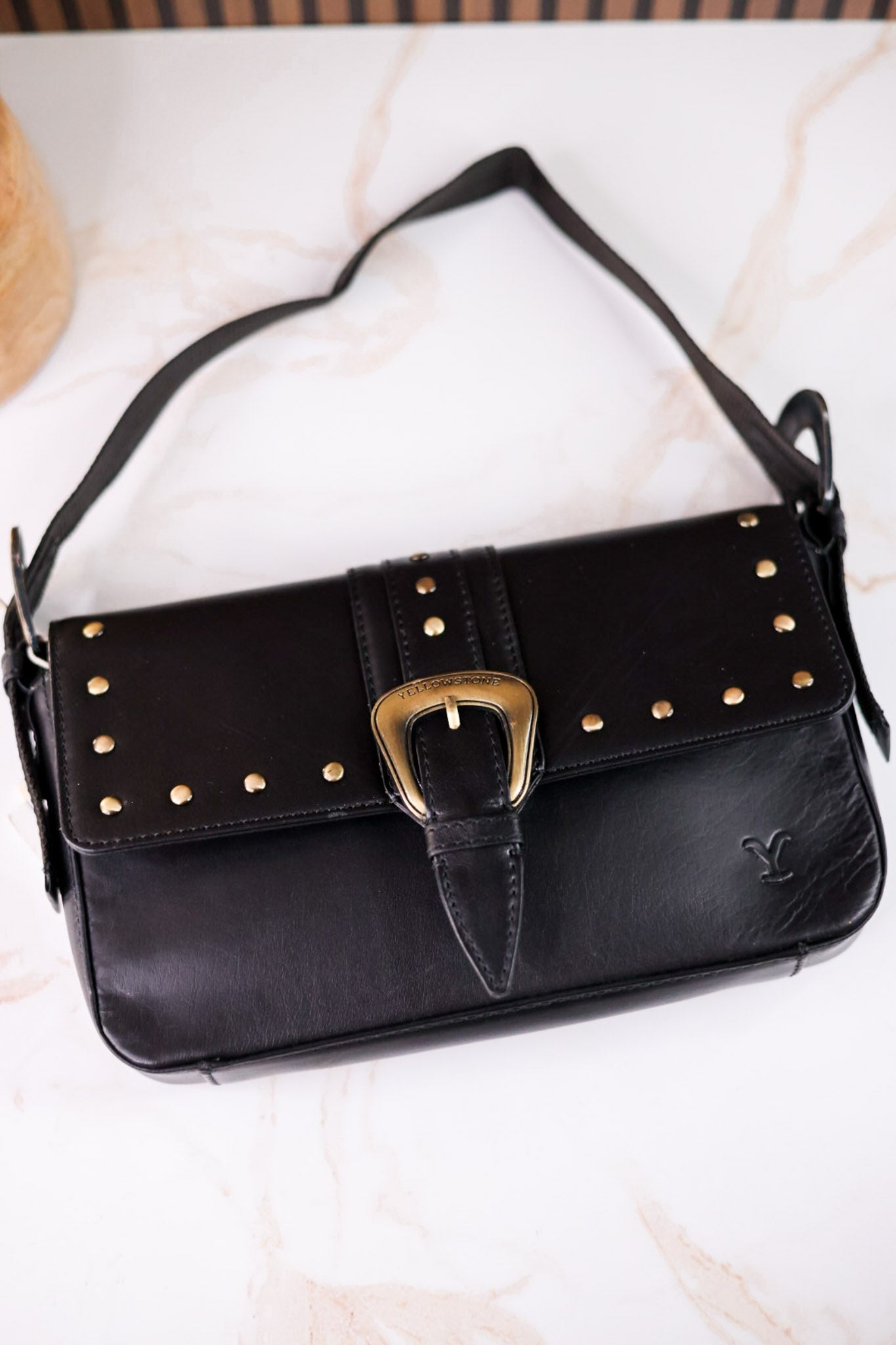 Licensed Yellowstone Ash Paradise Handbag With Rivets - Whiskey Skies - MYRA BAGS