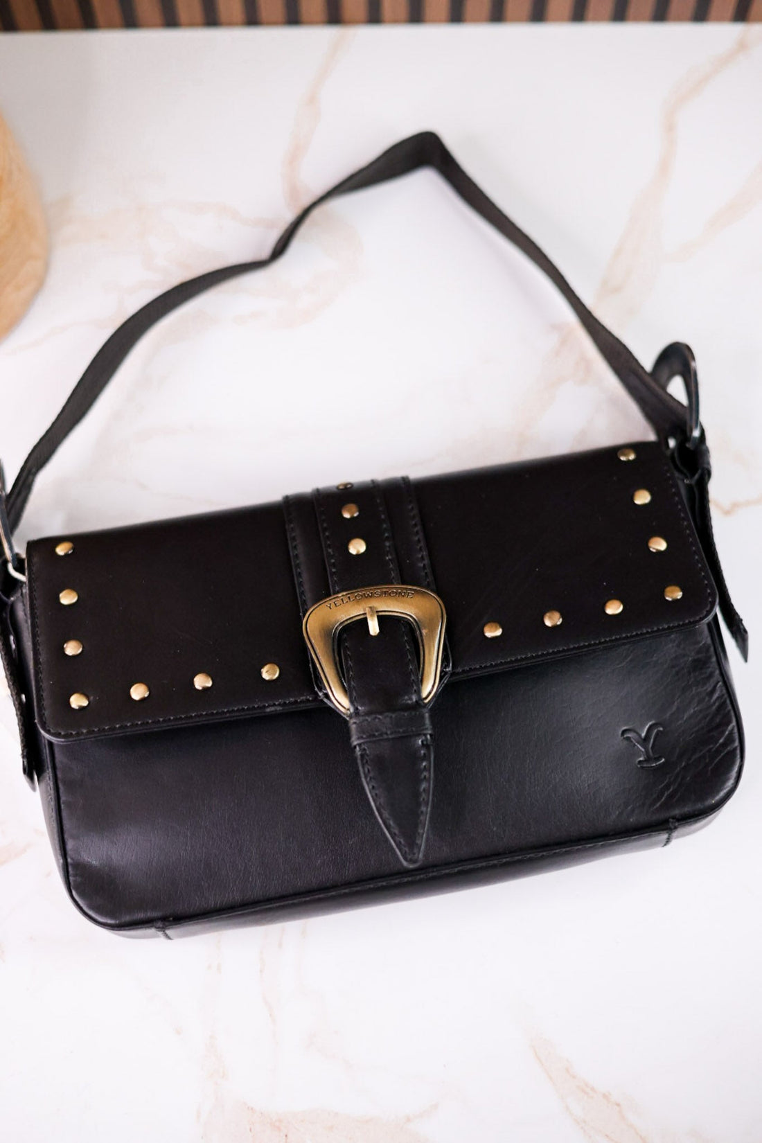 Licensed Yellowstone Ash Paradise Handbag With Rivets - Whiskey Skies - MYRA BAGS