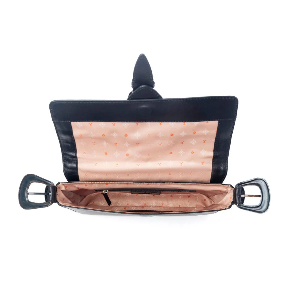 Licensed Yellowstone Ash Paradise Handbag With Rivets - Whiskey Skies - MYRA BAGS