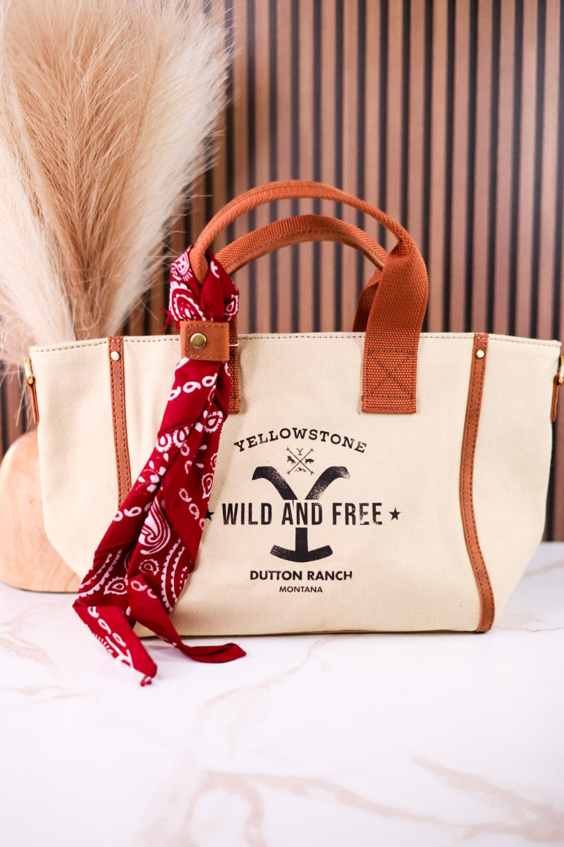 Licensed Yellowstone Echo Valley Ivory Crossbody Bag With Scarf - Whiskey Skies - MYRA BAGS