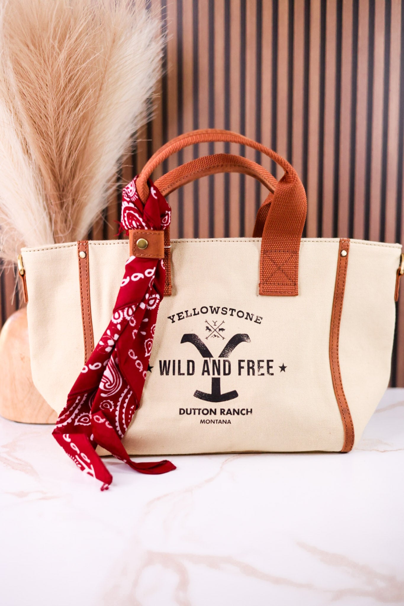 Licensed Yellowstone Echo Valley Ivory Crossbody Bag With Scarf - Whiskey Skies - MYRA BAGS