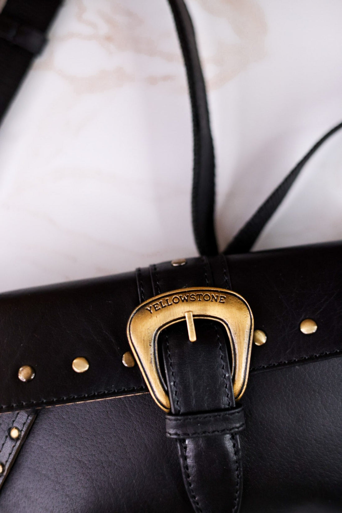 Licensed Yellowstone High Plains Studded Fanny Pack In Black - Whiskey Skies - MYRA BAGS