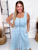 Light Chambray Denim Scoop Neck Maxi Dress - Whiskey Skies - WHITE BIRCH