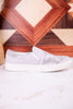 Light Gray Crackle Marian Slip On Sneakers - Whiskey Skies - VERY G