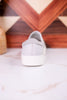 Light Gray Crackle Marian Slip On Sneakers - Whiskey Skies - VERY G