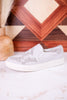 Light Gray Crackle Marian Slip On Sneakers - Whiskey Skies - VERY G