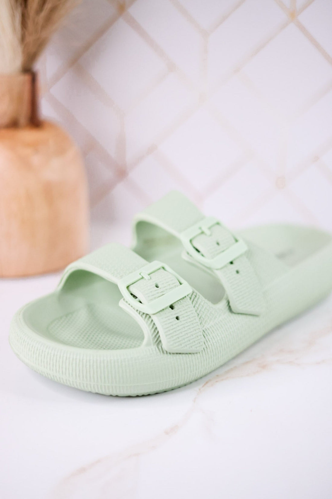 Light Green Cushioned Waterproof Sandals - Whiskey Skies - SPRING FOOTWEAR