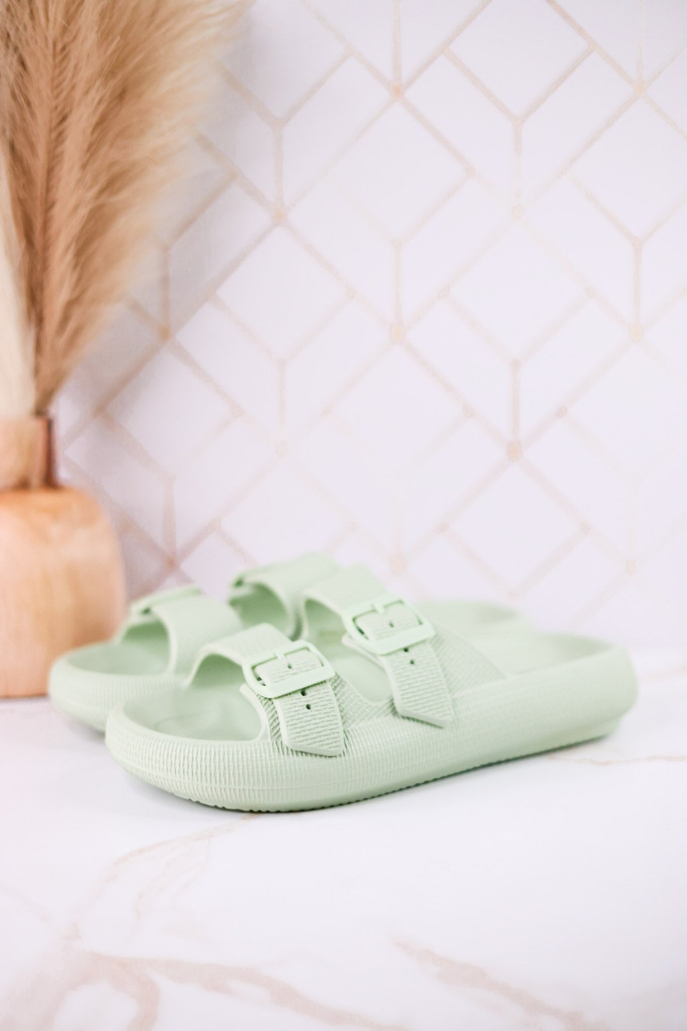 Light Green Cushioned Waterproof Sandals - Whiskey Skies - SPRING FOOTWEAR