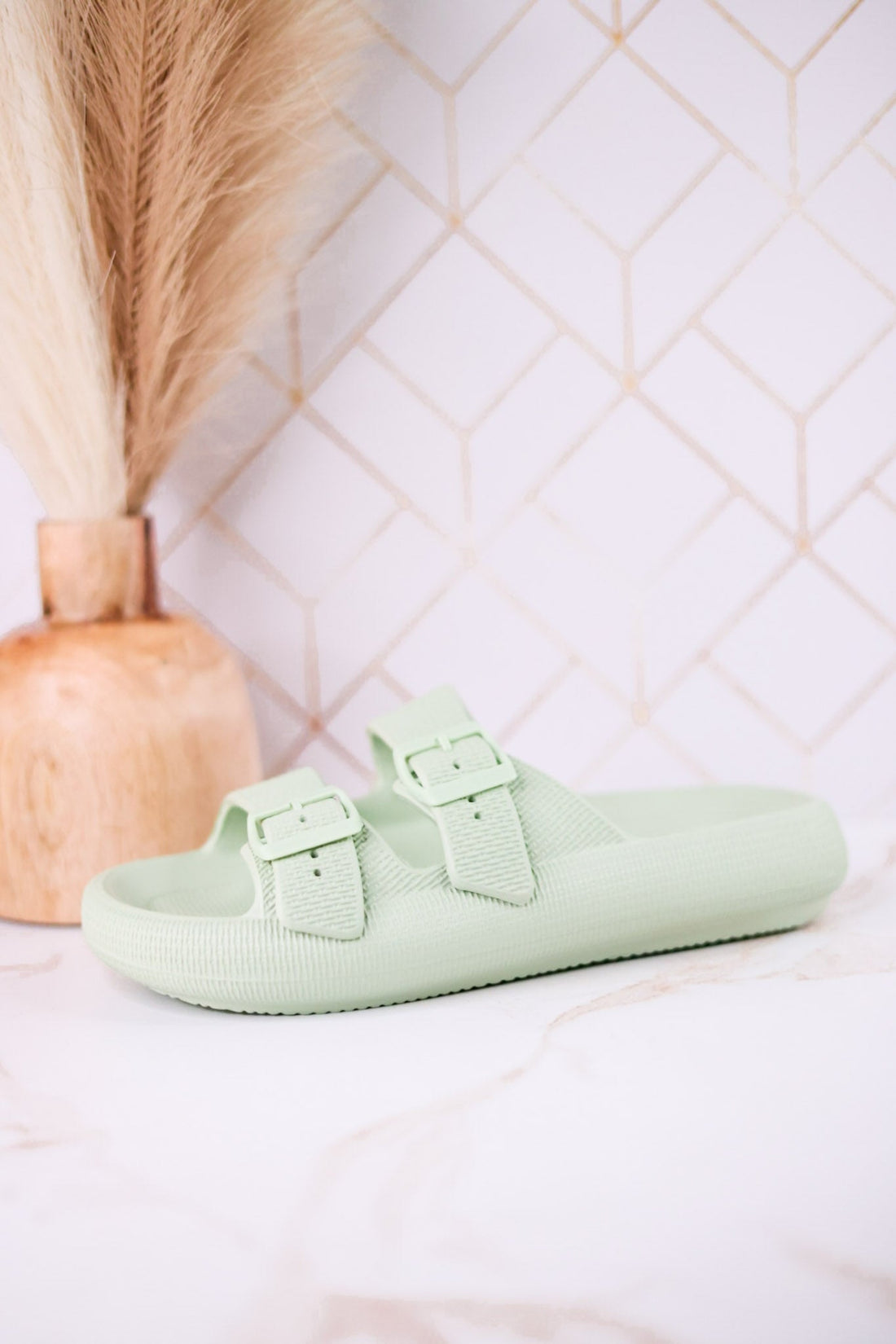 Light Green Cushioned Waterproof Sandals - Whiskey Skies - SPRING FOOTWEAR