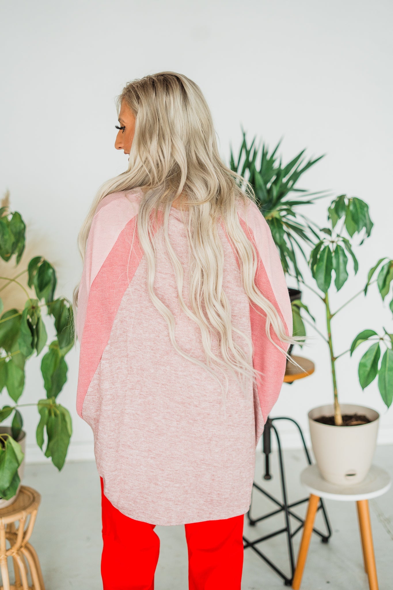 Light Mauve Drop Sleeve Poncho Top - Whiskey Skies - ANDREE BY UNIT