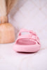 Light Pink Cushioned Waterproof Slides - Whiskey Skies - SPRING FOOTWEAR