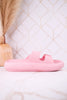 Light Pink Cushioned Waterproof Slides - Whiskey Skies - SPRING FOOTWEAR