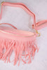 Light Pink Removable Fringe Fanny Pack - Whiskey Skies - THOMAS & LEE CO.