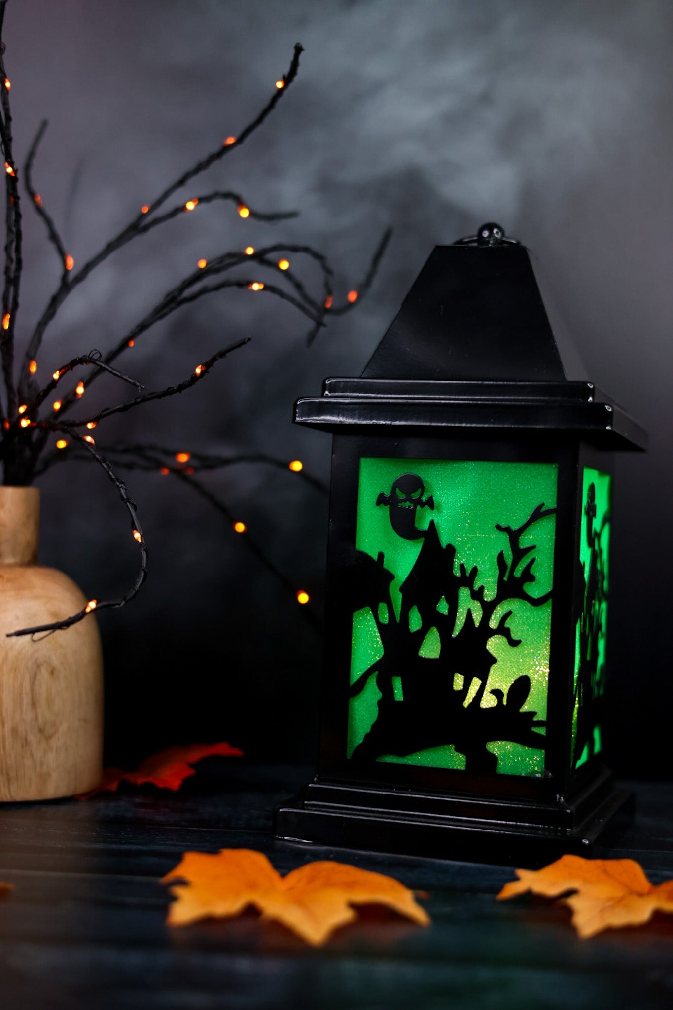 Light - Up Halloween Lantern (4 Colors) - Whiskey Skies - GERSON COMPANIES